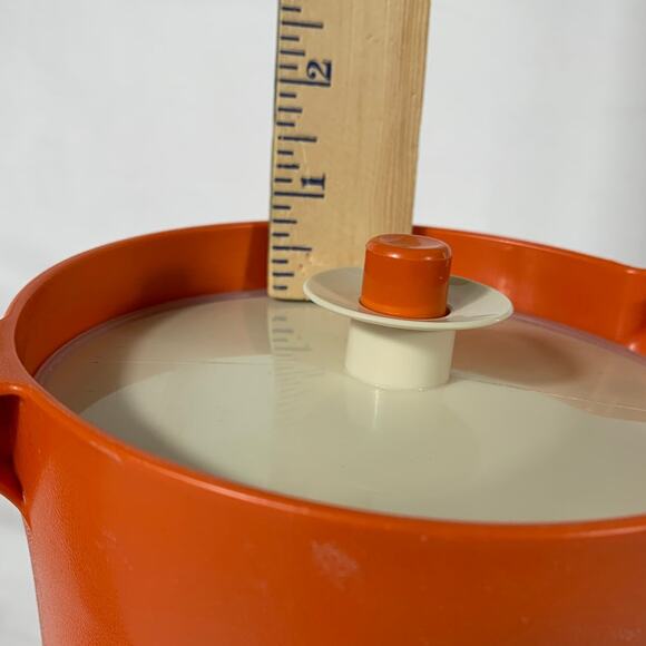 Tupperware Orange Drink Pitcher Vacuum Lid 1575-1 Vintage 1970s GREAT RETRO - Picture 9 of 11